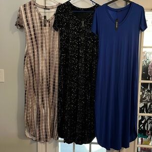 Husk‎ Ary maxi dresses new with tags XS black, blue and cream/brown